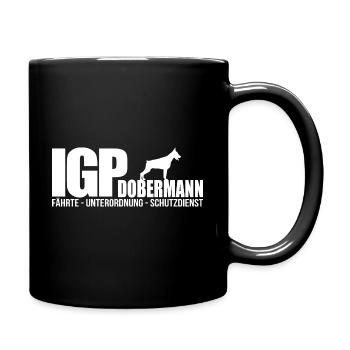 IGP DOBERMANN Wilsigns Hundesport Hunde Geschenk - Tasse einfarbig - Schwarz - Rechts