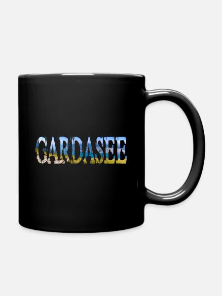Gardasee Italien - Tasse einfarbig - Schwarz