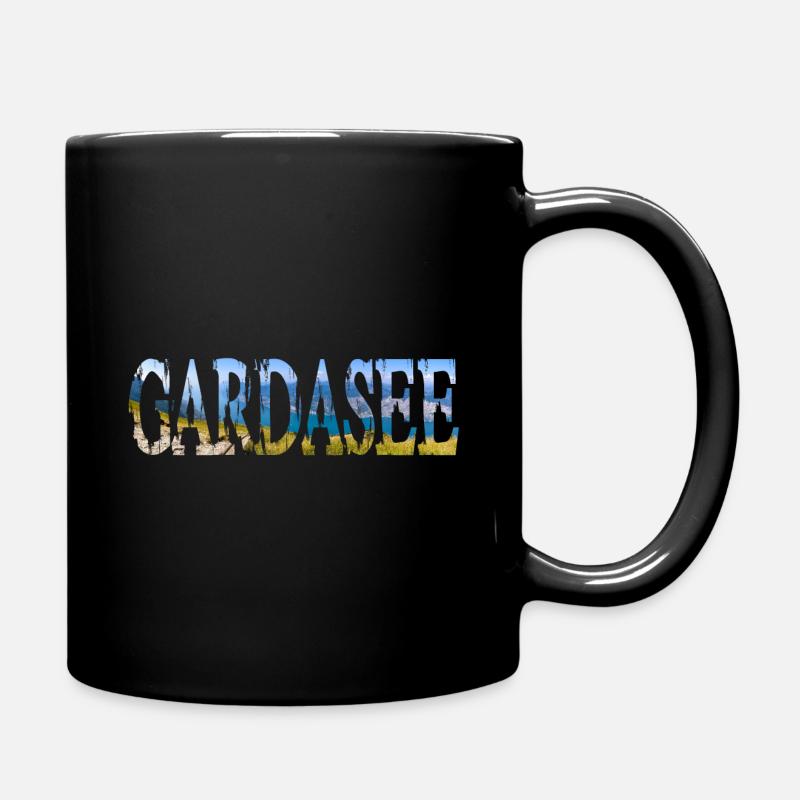 Gardasee Italien - Tasse einfarbig - Schwarz