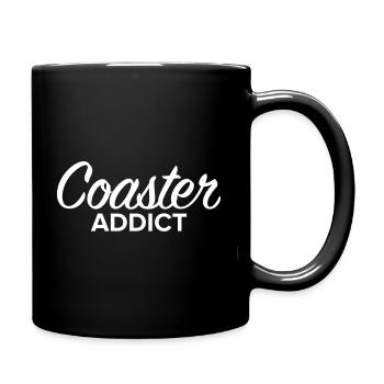 Coaster Addict Script - Full Colour Mug - black - Right