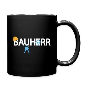 Bauherr - Tasse einfarbig - Schwarz - Rechts