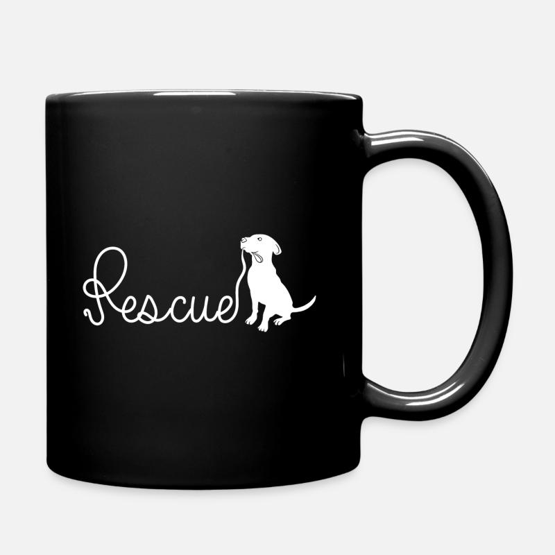 Tierschutz Spruch Hundehalter Gassi Geschenk - Tasse einfarbig - Schwarz