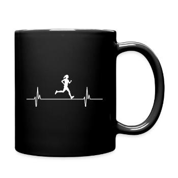 Heartbeat Frequency Running/ Joggen - Tasse einfarbig - Schwarz - Rechts