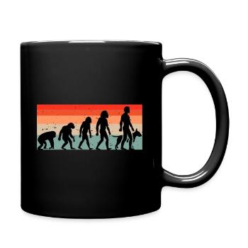 Bullterrier Bull Terrier retro Evolution - Full Colour Mug - black - Right