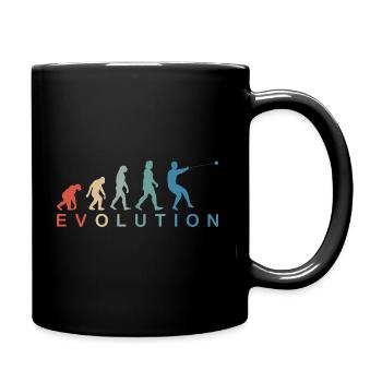 Hammerwerfen Hammerwurf Männer Evolution Retro - Tasse einfarbig - Schwarz - Rechts