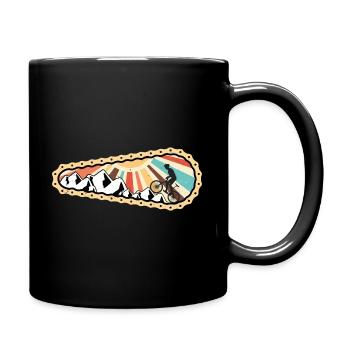 Rennfahrrad an Single speed da Alpen am Berg MTB - Tasse einfarbig - Schwarz - Rechts