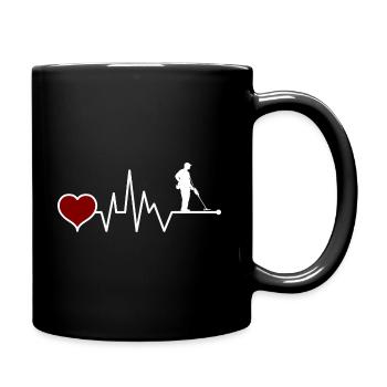 Prober Sondler Sondeln heartbeat - Full Colour Mug - black - Right