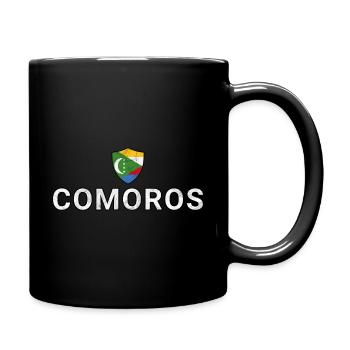 Komoren - Tasse einfarbig - Schwarz - Rechts