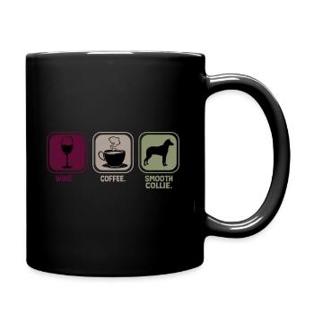 ShorthairCollie Shorthair Collie Mama Wine Coffee - Full Colour Mug - black - Right