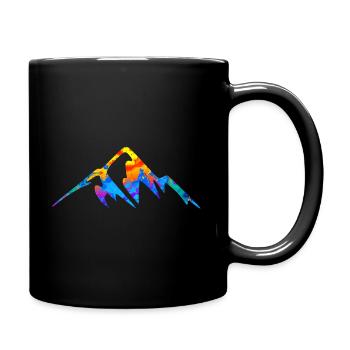 Berge Berg Alpen Geschenk - Tasse einfarbig - Schwarz - Rechts