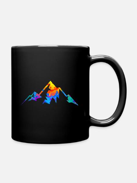 Mountains Mountain Alps Gift - Full Colour Mug - black