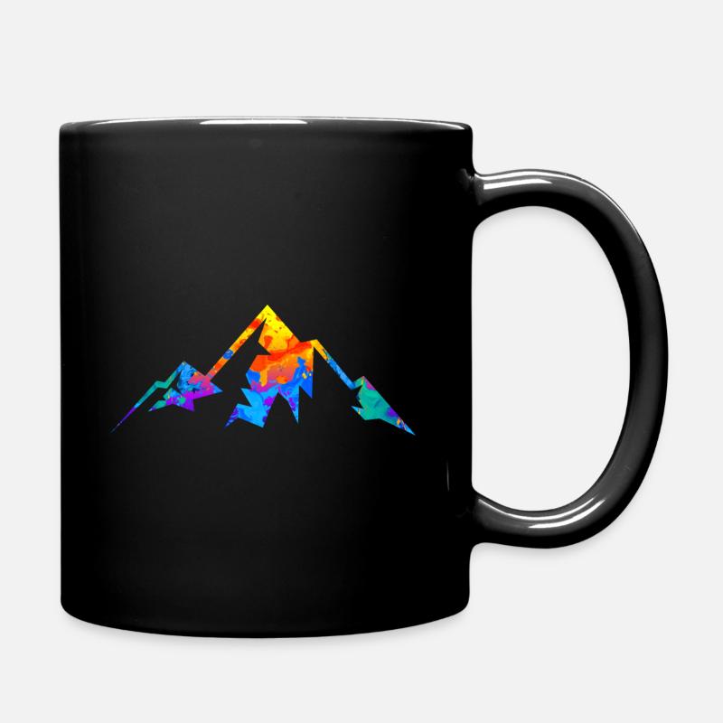 Berge Berg Alpen Geschenk - Tasse einfarbig - Schwarz