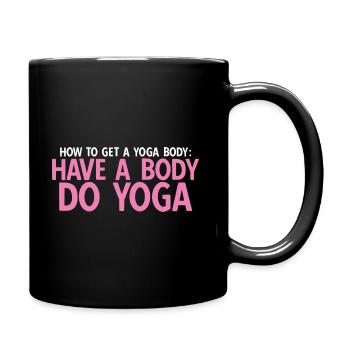 Yogalehrer Spruch Für Yogi Yoga - Tasse einfarbig - Schwarz - Rechts