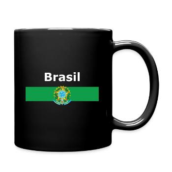 Brasil - Flag and coat of arms - Full Colour Mug - black - Right