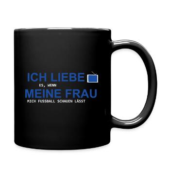 Ich liebe meine Frau - Tasse einfarbig - Schwarz - Rechts