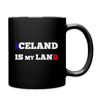 ice land ice - Tasse einfarbig - Schwarz - Rechts