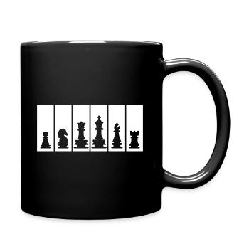 Chess Pieces Chess Player Chess Club Logo - Full Colour Mug - black - Right