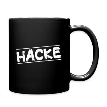 Hacke Dicht Partnerlook Partneroutfit Saufen Party - Tasse einfarbig - Schwarz - Rechts
