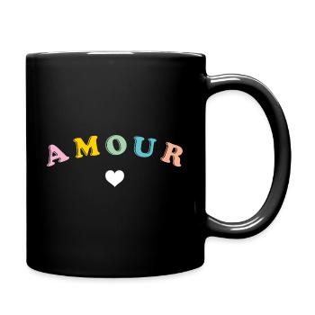 Amour Graphique - Mug uni - noir - Droite