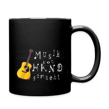Akustik Gitarre Musik - Tasse einfarbig - Schwarz - Rechts