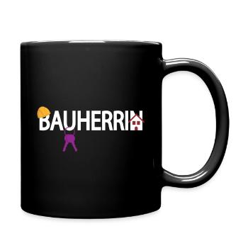 Bauherrin - Tasse einfarbig - Schwarz - Rechts