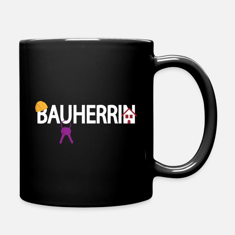 Bauherrin - Tasse einfarbig - Schwarz