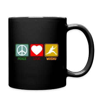 Wushu Arts martiaux Paix Amour Dire Rétro - Mug uni - noir - Droite
