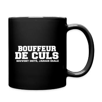 Bouffeur de culs sexe beauf cadeau drôle cul baise - Mug uni - noir - Droite