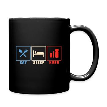Eat sleep kubb - kubb yard game player - Full Colour Mug - black - Right