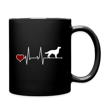 English Setter Heartbeat Red Heart - Full Colour Mug - black - Right