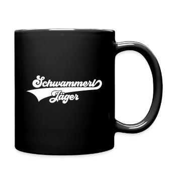 SCHWAMMERL JÄGER PILZSAMMLER PILZ PILZE SUCHEN - Tasse einfarbig - Schwarz - Rechts