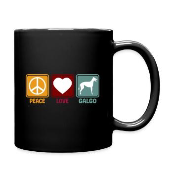 Galgo Espanol Chien Greyhound Paix Amour Dire - Mug uni - noir - Droite