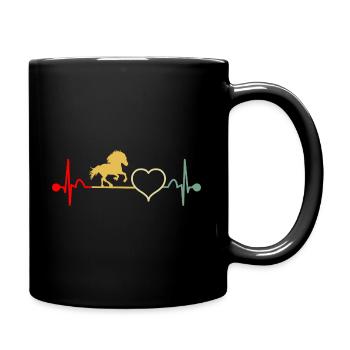 Cheval islandais Tölt Icelandic Heartbeat Retro - Mug uni - noir - Droite