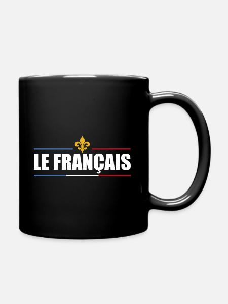 Le français | Fleur de Lys | Cadeau patriote - Mug uni - noir