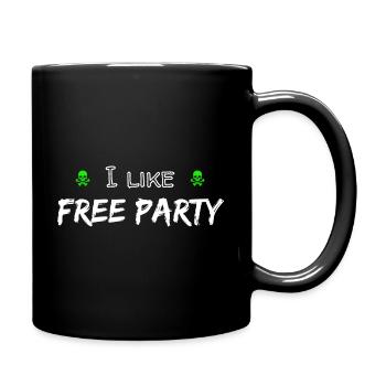 Ich mag kostenlose Party - Tasse einfarbig - Schwarz - Rechts