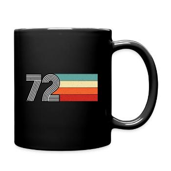 1972 Retro vintage 72 rayures d’anniversaire - Mug uni - noir - Droite