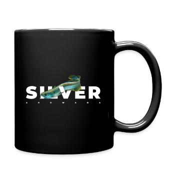 Silberner Arowana Monster Fischhüter - Tasse einfarbig - Schwarz - Rechts