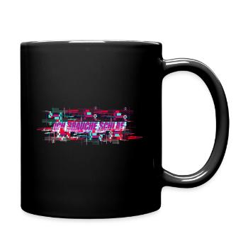 Ich brauche Schlaf glitch effekt - Tasse einfarbig - Schwarz - Rechts