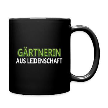 Gärtnerin - Tasse einfarbig - Schwarz - Rechts
