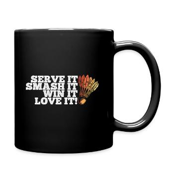 Badminton - Tasse einfarbig - Schwarz - Rechts
