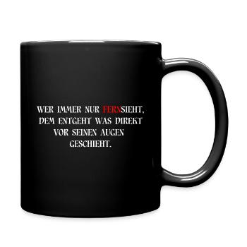 FERNsehen - Tasse einfarbig - Schwarz - Rechts