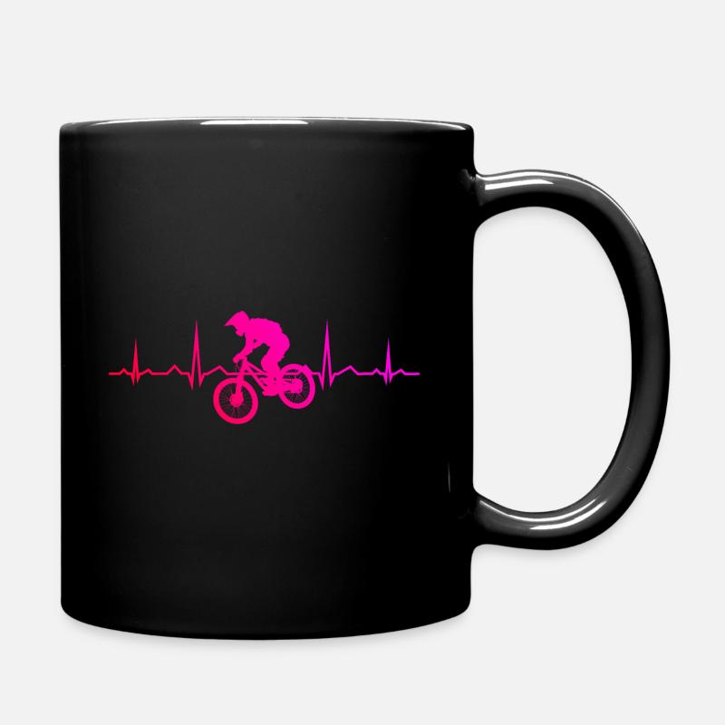 Cyclistes Cyclisme Hommes VTT Vététistes - Mug uni - noir