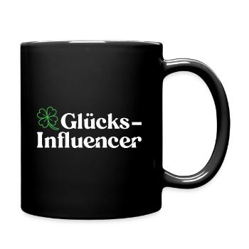 Positive Energien I Glücks-Influencer - Tasse einfarbig - Schwarz - Rechts