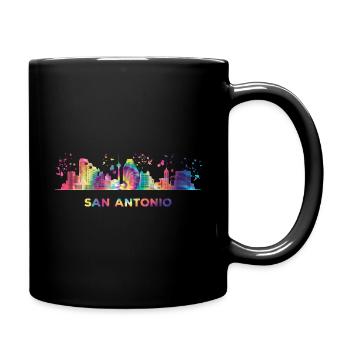 San Antonian Skyline San Antonio - Tasse einfarbig - Schwarz - Rechts