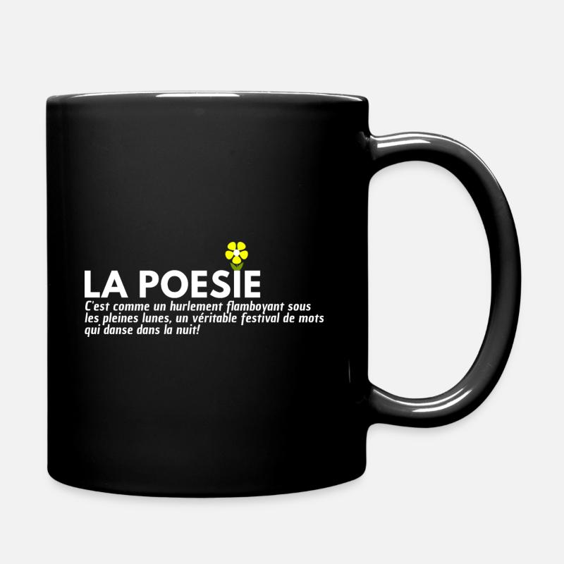 POESIE. Zitat - Tasse einfarbig - Schwarz