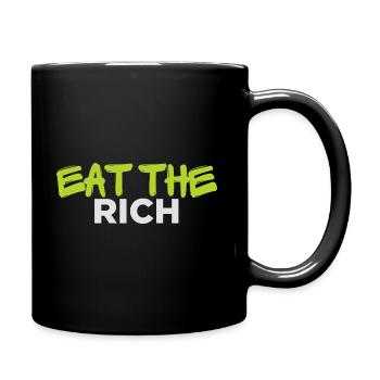 MANGEZ LES RICHES - Mug uni - noir - Droite