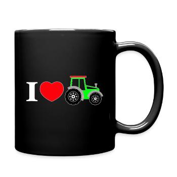 I love my tractor - Full Colour Mug - black - Right