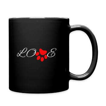 Paw Love – L’amour à quatre pattes - Mug uni - noir - Droite