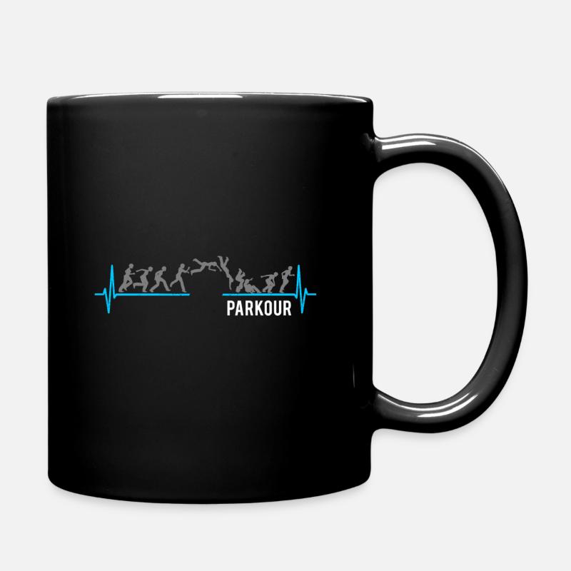 Battement de coeur freerunning de Parkour - Mug uni - noir