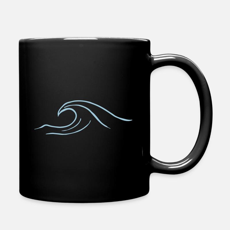Welle - Tasse einfarbig - Schwarz